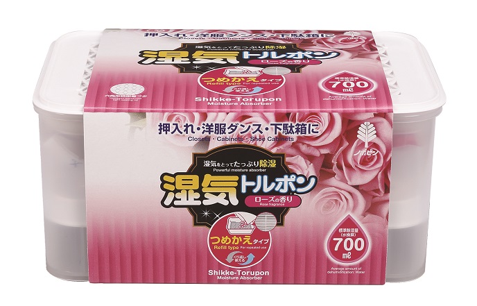  日本紀陽大容量除濕盒700ml-玫瑰 + 同香味補充包 特價299元